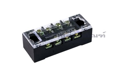 [E] บล็อกต่อสายไฟ แบบขันสกรู เหล็กชุบดีบุก 15A TB-1504